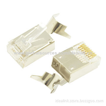 Shielded RJ45 Connectors with 3/50μ Connecting Wire, 500V AC Voltage